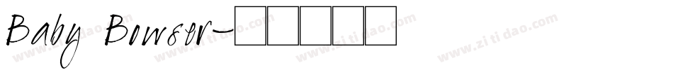 Baby Bowser字体转换